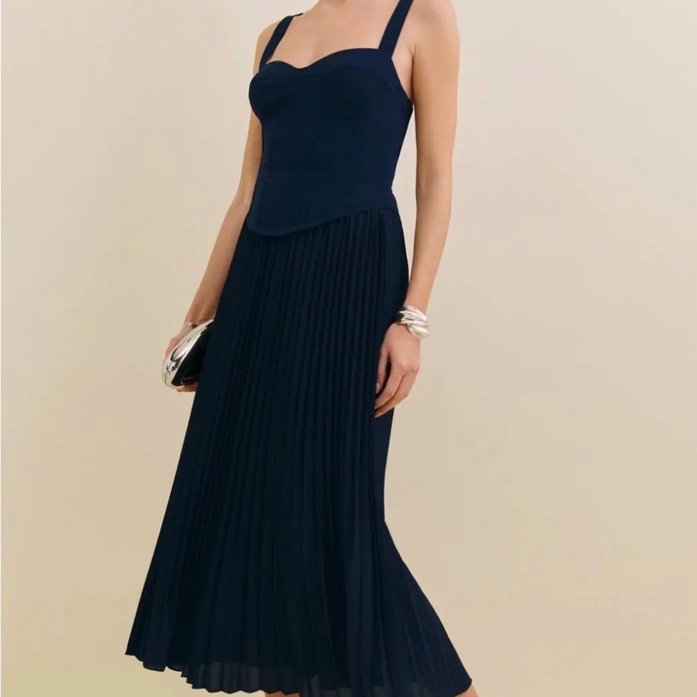 Reformation Marja Navy Maxi Dress